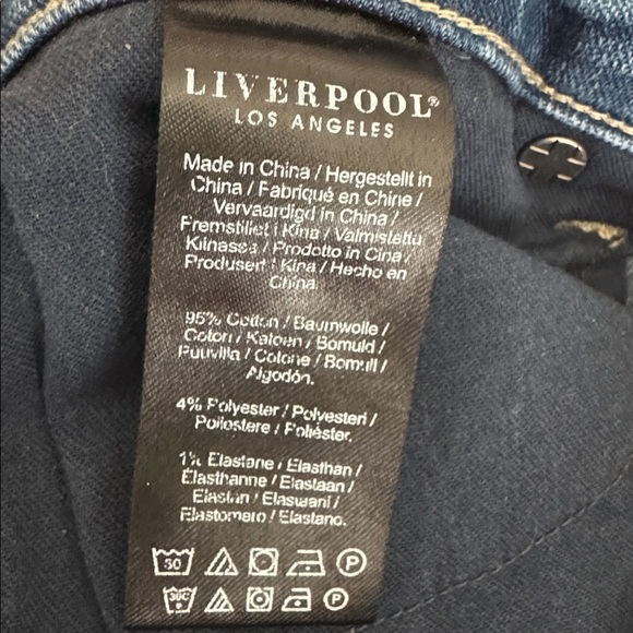 Liverpool Jeans Womens 12/31 Charlie Crop Wide Rolled Cuff Stretch Champlain - Picture 11 of 14